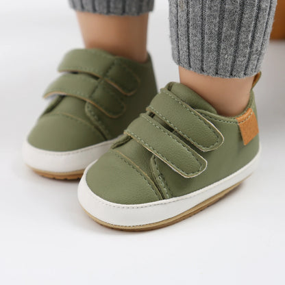 Leather Rubber Anti-slip Toddler First Walkers Shoes