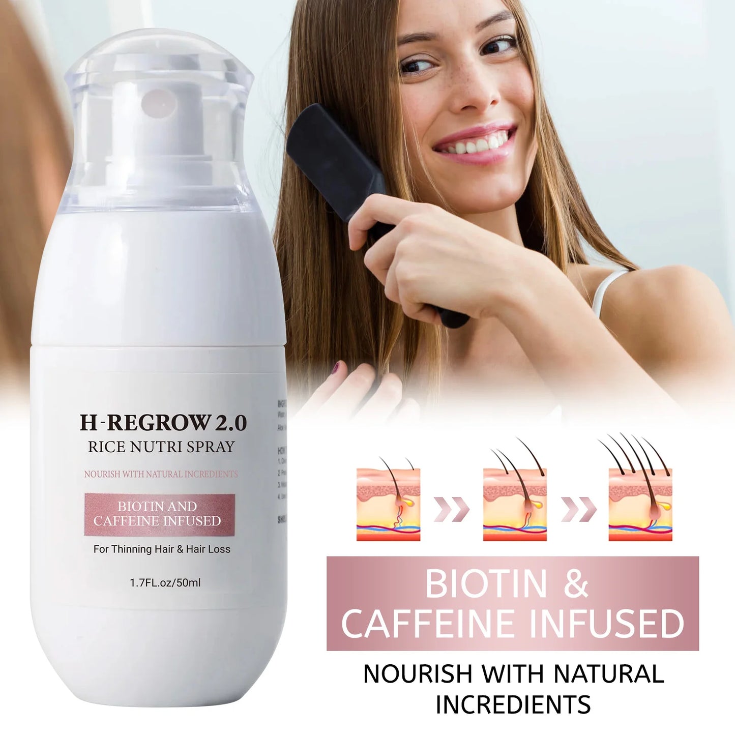 Hair Spray Rice Water Strong Hair Root