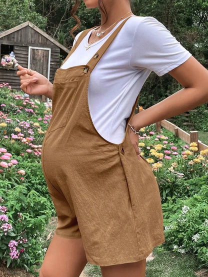 Maternity Jumpsuits Plus Size Pregnancy Overalls Cotton
