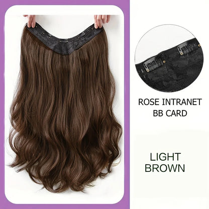 Synthetic Long Wavy U-shaped Clip In Hair Extensions 16Inch/20Inch/24inch