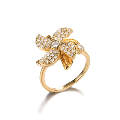 DANA Zircon Four Leaf Clover Rings