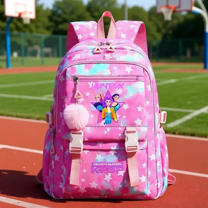 KPop Demon Hunters Print Student Backpack Large Capacity Schoolbag