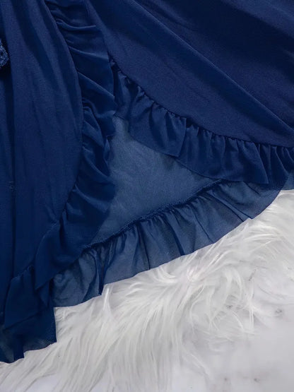 Sexy V-neck Bra Open Sleep Skirt Lingerie