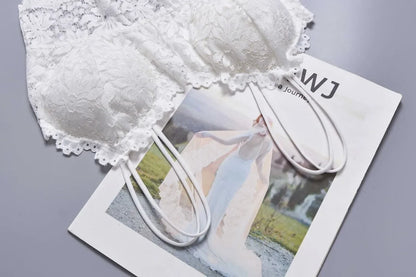 Sujetador push-up de encaje con flores, lencería sexy