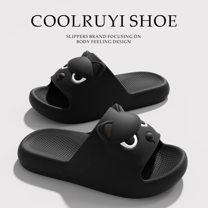 Soft Sole Cute Dog EVA Non Slip Platform Slippers