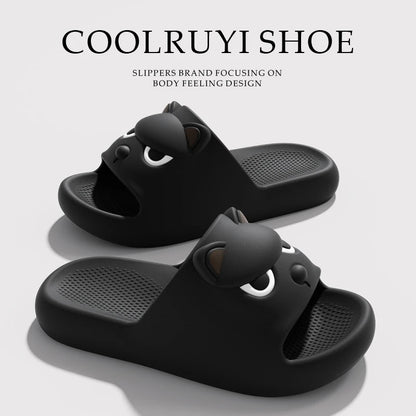 Soft Sole Cute Dog EVA Non Slip Platform Slippers