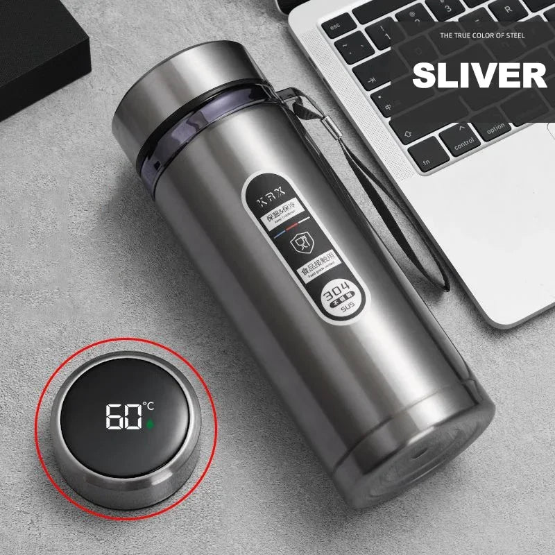 Thermos Stainless Steel Vacuum Bottle with LED Temperature Display