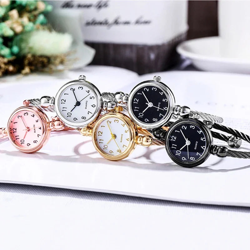 Stainless Steel Quartz Wristwatch Thin Chain Watches