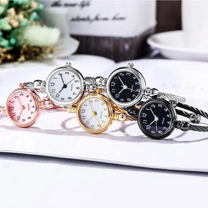 Stainless Steel Quartz Wristwatch Thin Chain Watches