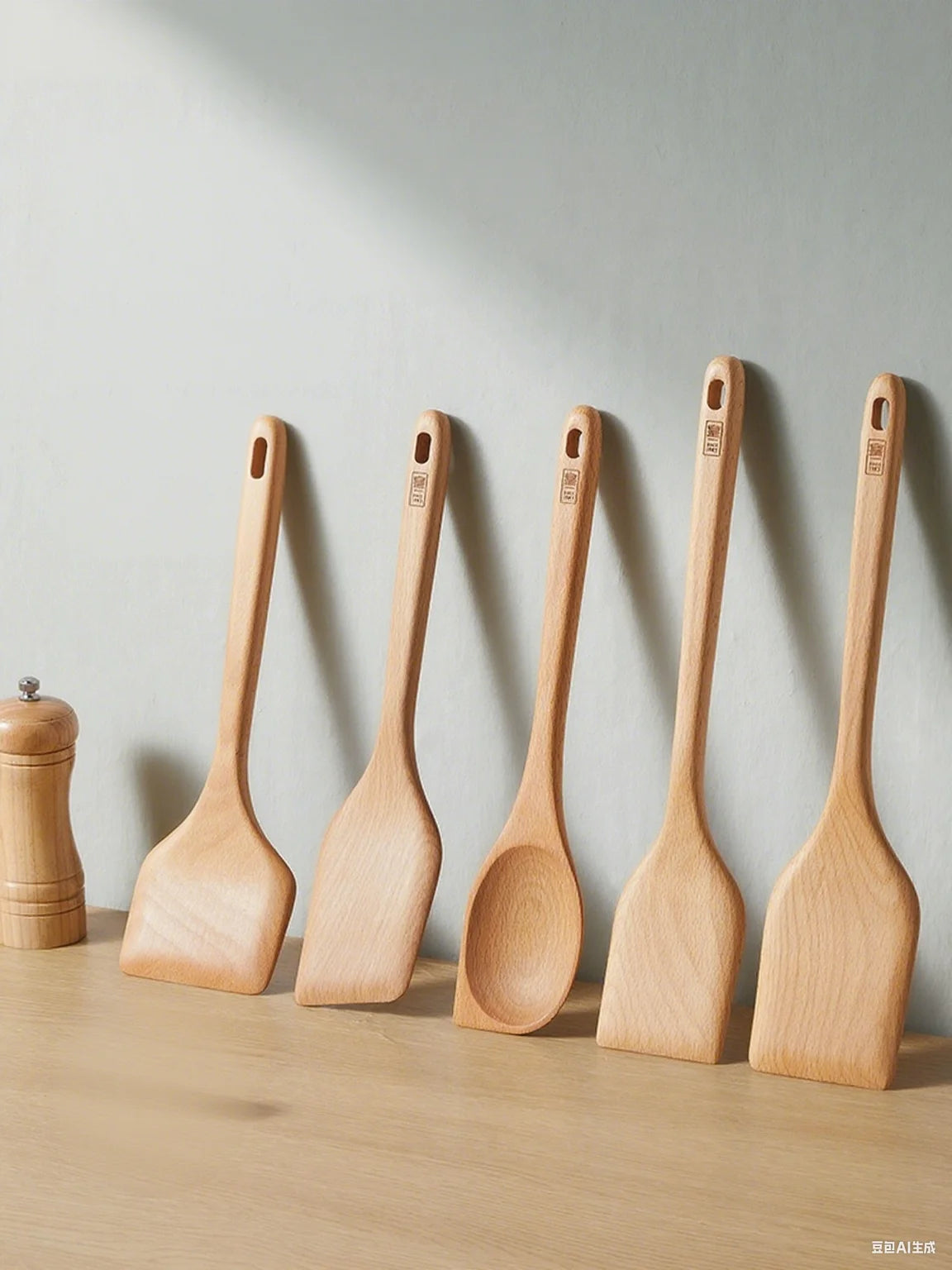 COOKER Thickened Beech Wood Spatula Wooden
