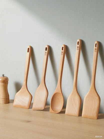 COOKER Thickened Beech Wood Spatula Wooden