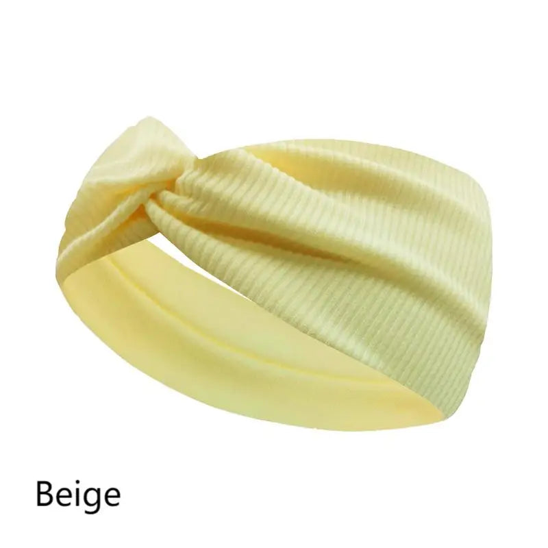 Silky Threaded Fabric Twist Headband