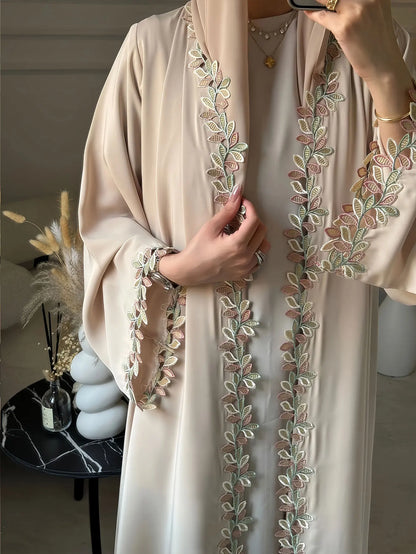 Elegant Beige Abaya Islamic Modest Fashion