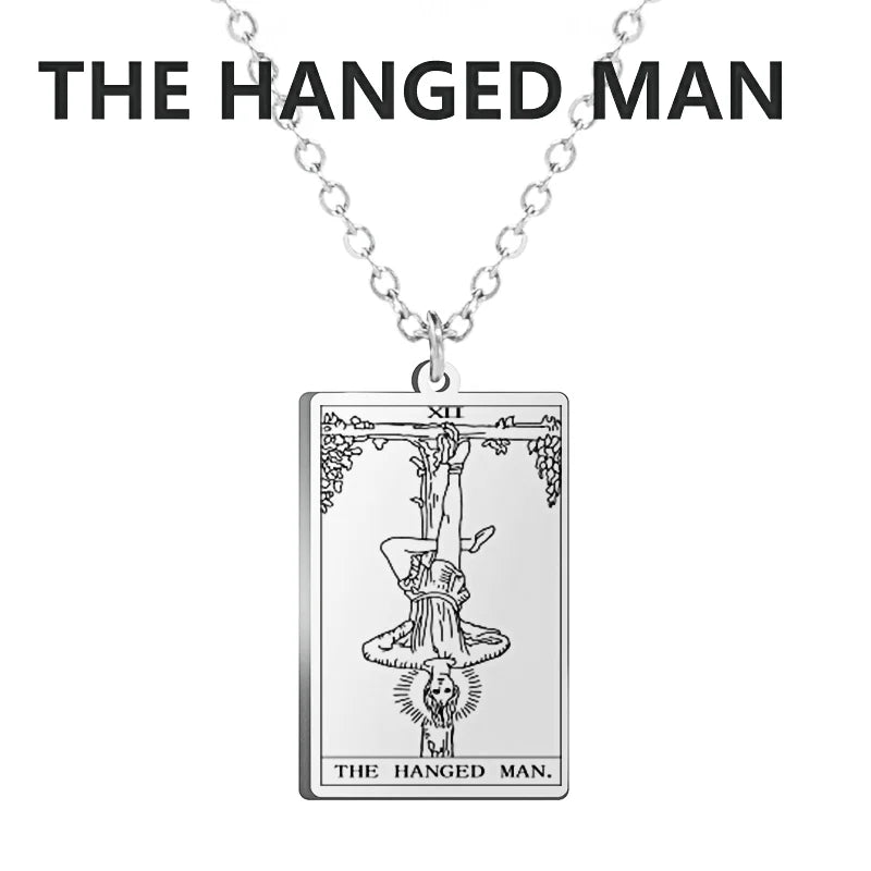 Stainless steel Classic Tarot Pendant Necklace