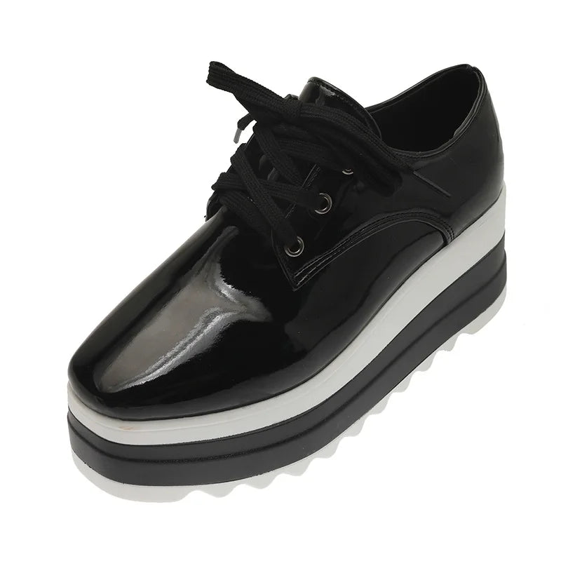 Flat Platform Slip on Moccains Casual Thick Sole Brogue Creepers Sneakers