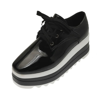 Flat Platform Slip on Moccains Casual Thick Sole Brogue Creepers Sneakers