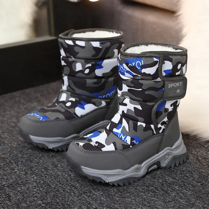 Winter Plush Waterproof Fabric Non-Slip Snow Boots