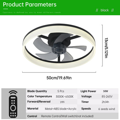 Ceiling Fan (With Lighting) Silent LED Dimmable Ceiling Fan