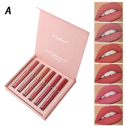 Matte Lip Gloss Waterproof Moisturizing Lipstick Set