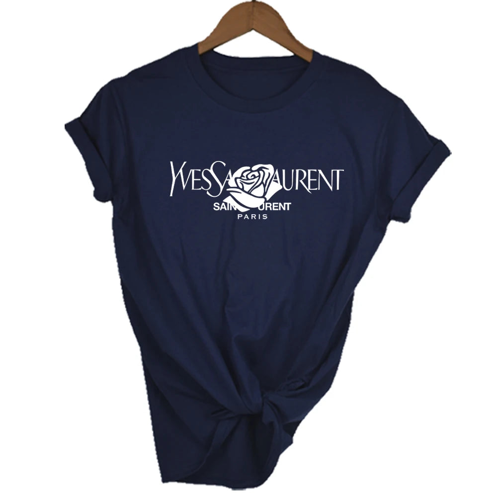 Alphabet Printed Short Sleeve T-Shirt