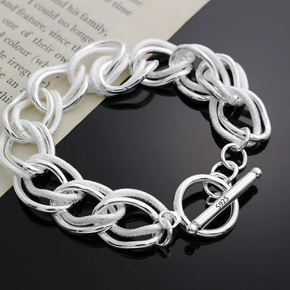 925 Sterling Silver Bangle Bracelet Set