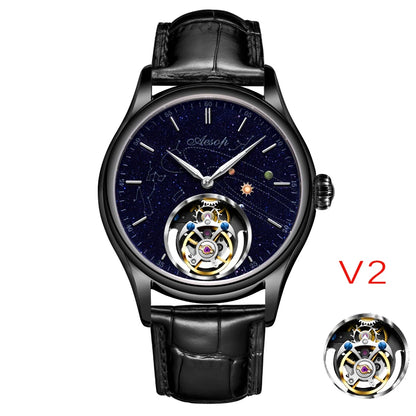 Flying Tourbillon Movement Skeleton Mechanical Luxury Watches