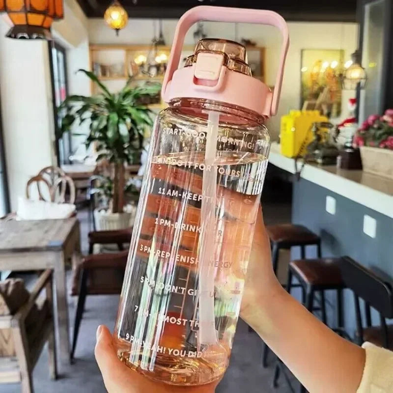 2L Sports Water Bottle Large Capacity Plastic Water Cup