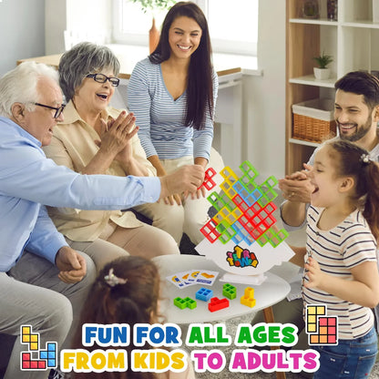 48PCS Tetra Tower Fun Balance Stacking Building Blocks Board Game