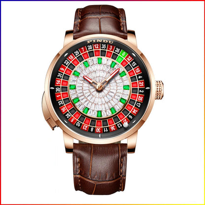 Russian Roulette Game 46MM Mechanical Sapphire Mirror Diamond Dial Watch