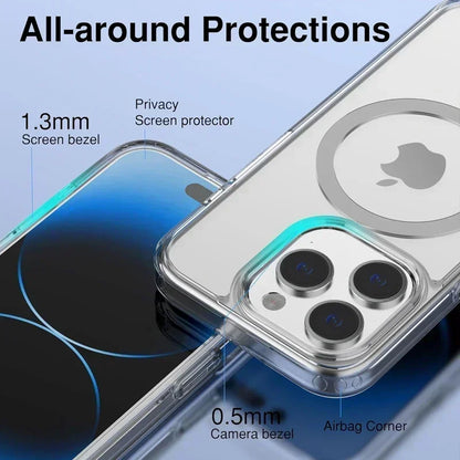 Original Magnetic Clear Case for iPhone 17 mini Funda for Magsafe Silicone Transparent Cover