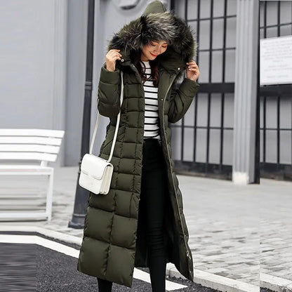 Fur Parkas Quilted Thicken Long Coat Jacket
