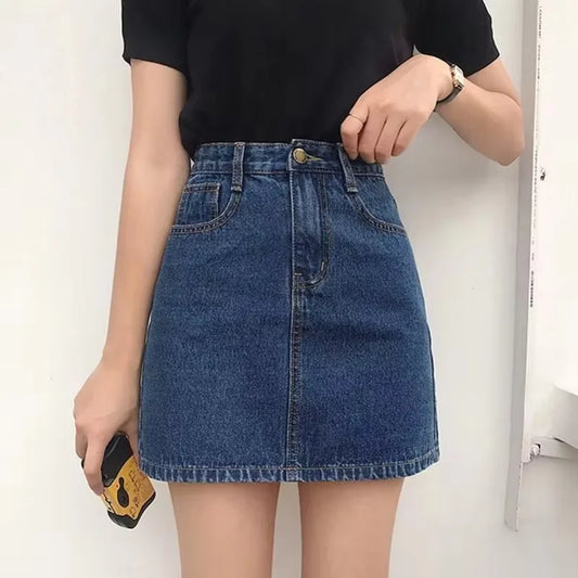 Sexy Tight Bag Hip  Slim Fit Jeans Skirts