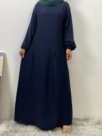 Muslim Front Zippers Abaya Dress