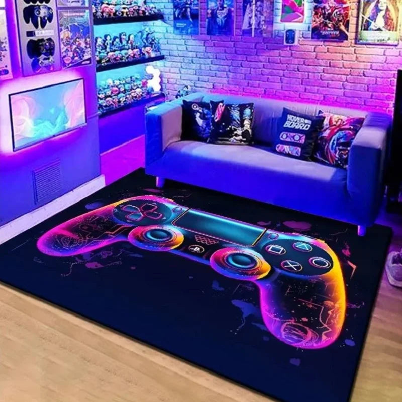 1PC Cyberpunk Style Gamepad Crystal Velvet Carpet