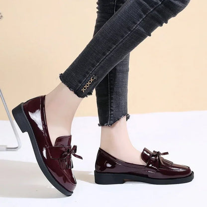 Black Loafers PU Leather Casual Shoes
