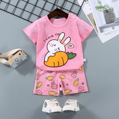 Children Boys Girl T-shirt Cotton Toddler Set