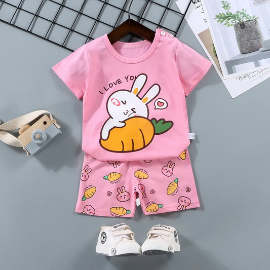 Children Boys Girl T-shirt Cotton Toddler Set