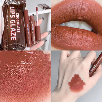 Chocolate five lip glaze set Mist matte lipstick