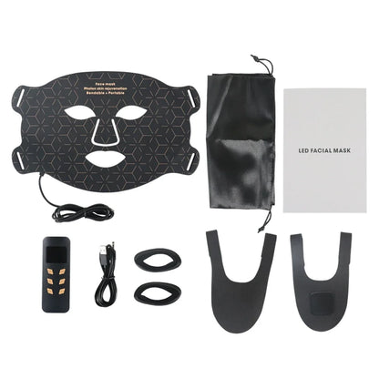 Silicone Face LED Mask SPA 4 Color Red Light Therapy Infrar Flexible Therapy Anti Aging Rejuvenation Repair Brighten Skin Tone