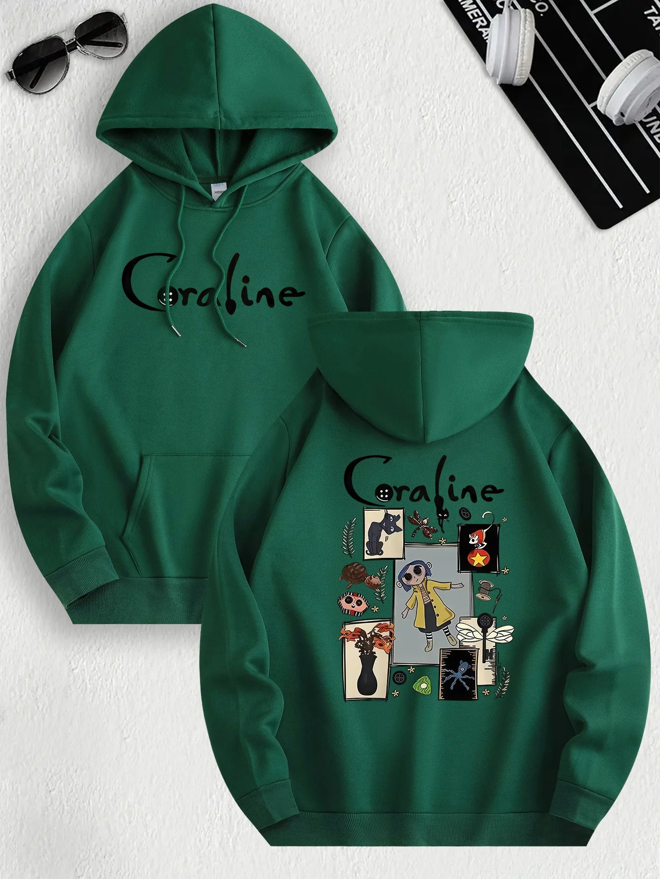 Coraline Inspired Casual Hoodie Pullover