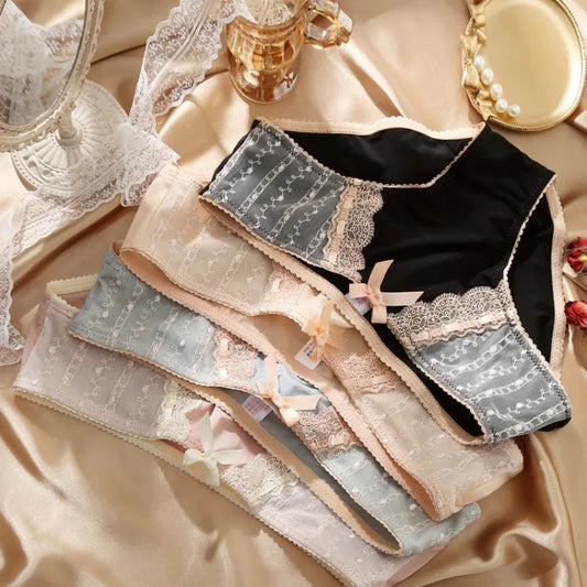 Milk Silk Low Waist Seamless Soft Panties Cute Lovely Sweety Princess Underwear