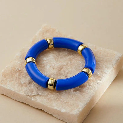 Mixed Color Bamboo Elastic Bracelets