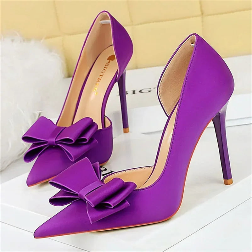 High Heels Silk Satin Shoes
