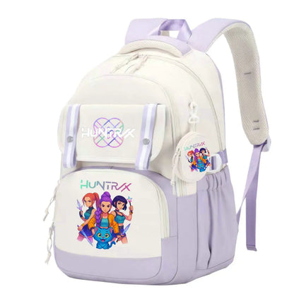 KPop Demon Hunters School Bag Backpack Zipper Bookbag