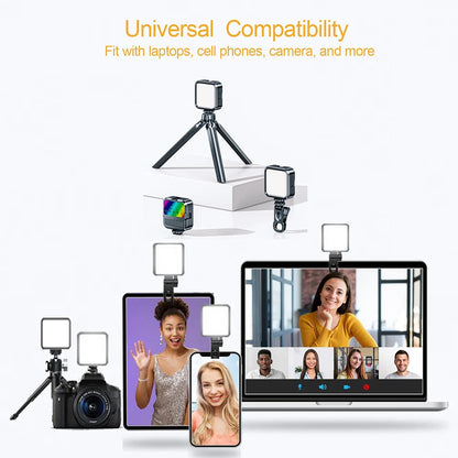 Portable LED Selfie Fill Light for iPhone Samsung iPad Cell Phone Laptop Clip Ring Flash Fill Lamp