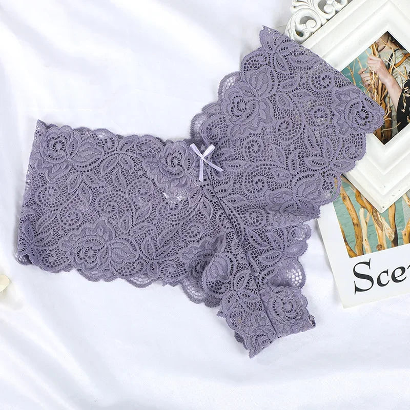 Floral Lace Panties Perspective Underwear Lingerie