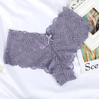 Floral Lace Panties Perspective Underwear Lingerie