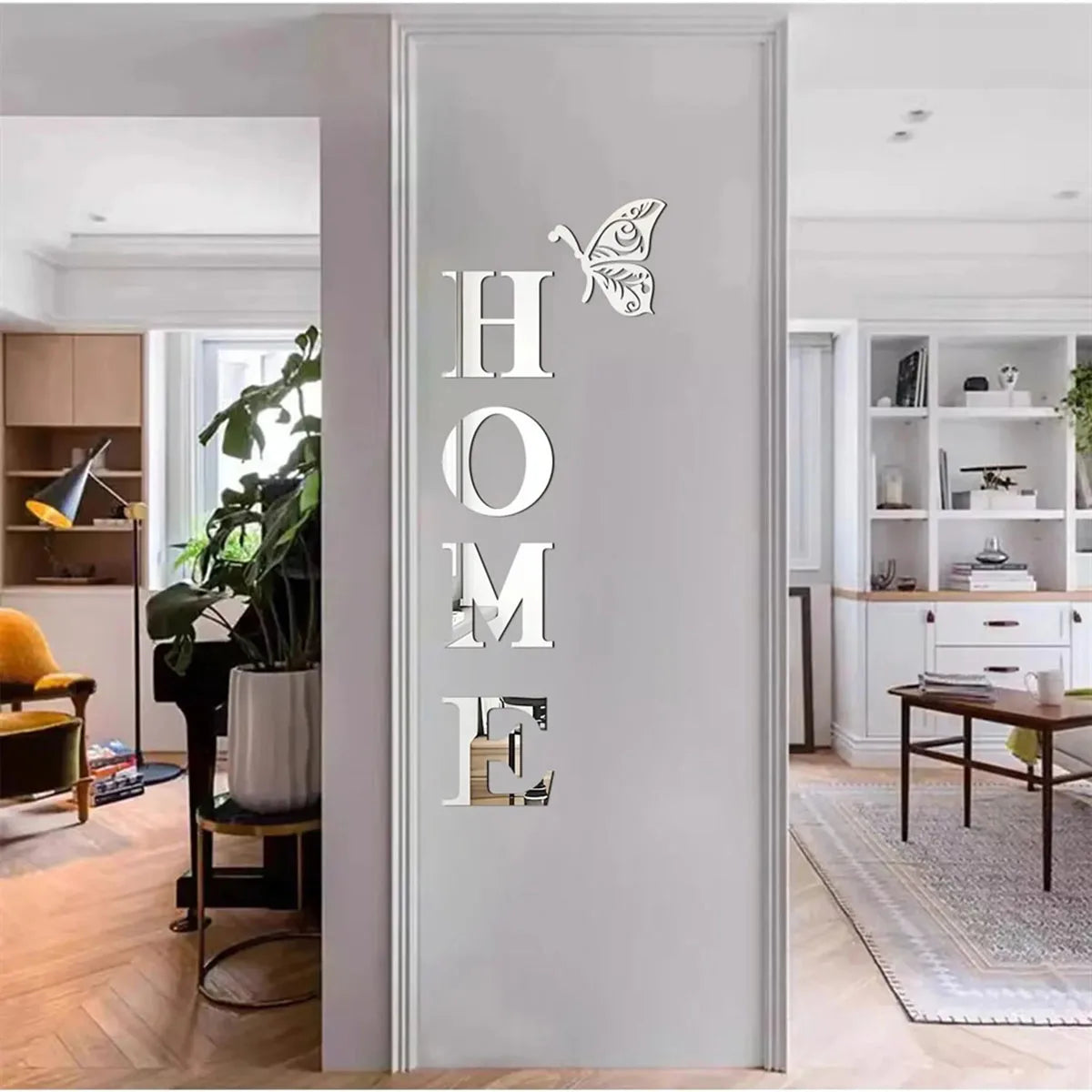 HOME Logo 3D Mirror Wall Sticker Decoration