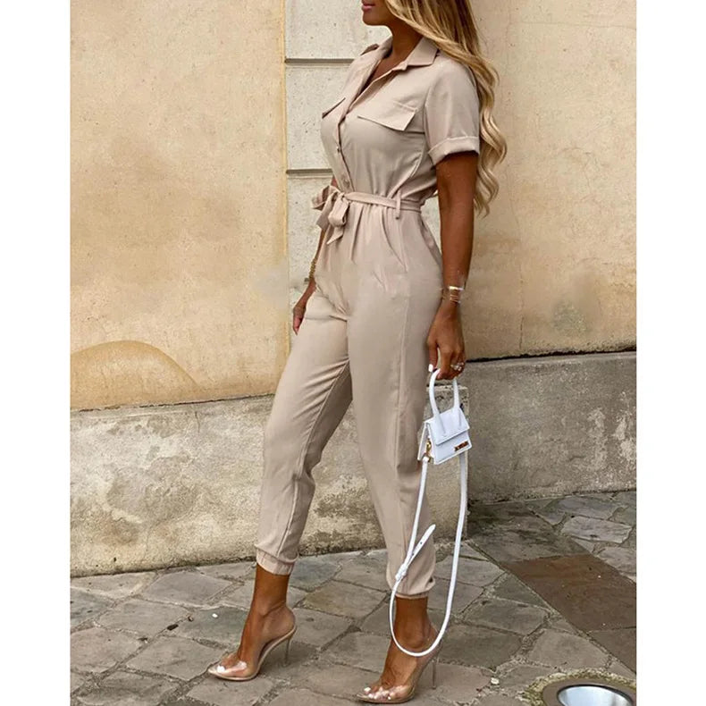 Casual Slim Fit Jumpsuit Pants