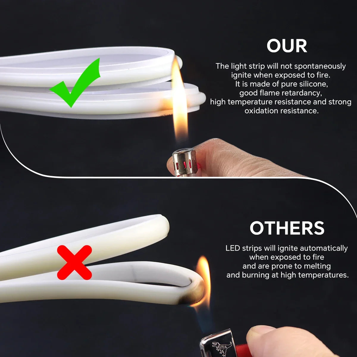 1-30M Flexible Solid Silicone COB LED Strip